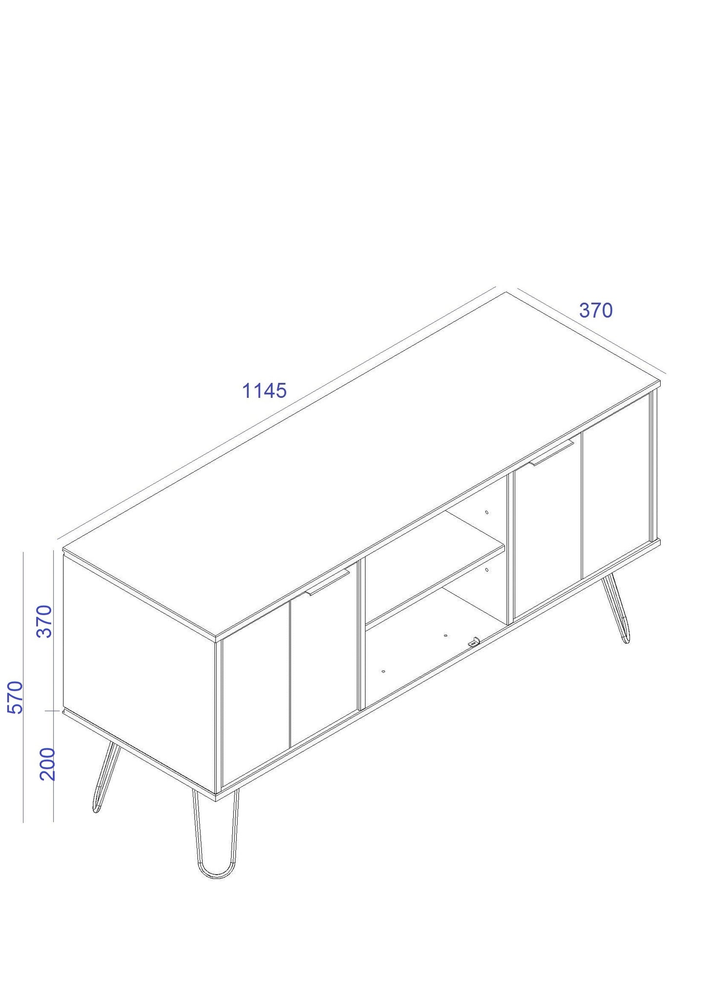 2 door flat screen TV unit