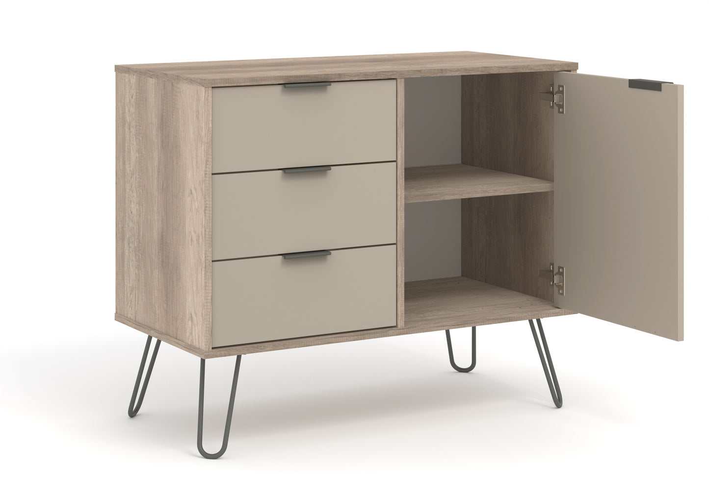 small sideboard with 1 doors, 3 drawers