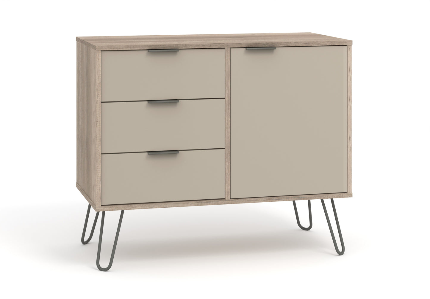 small sideboard with 1 doors, 3 drawers