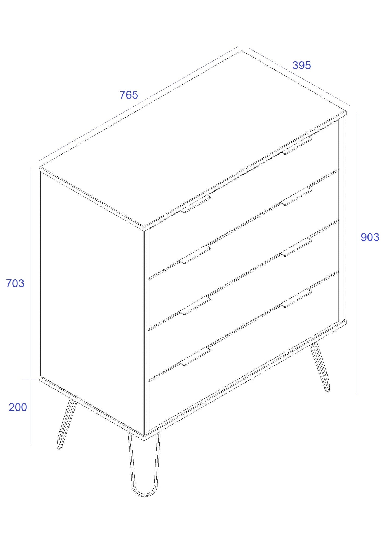 4 drawer chest of drawers