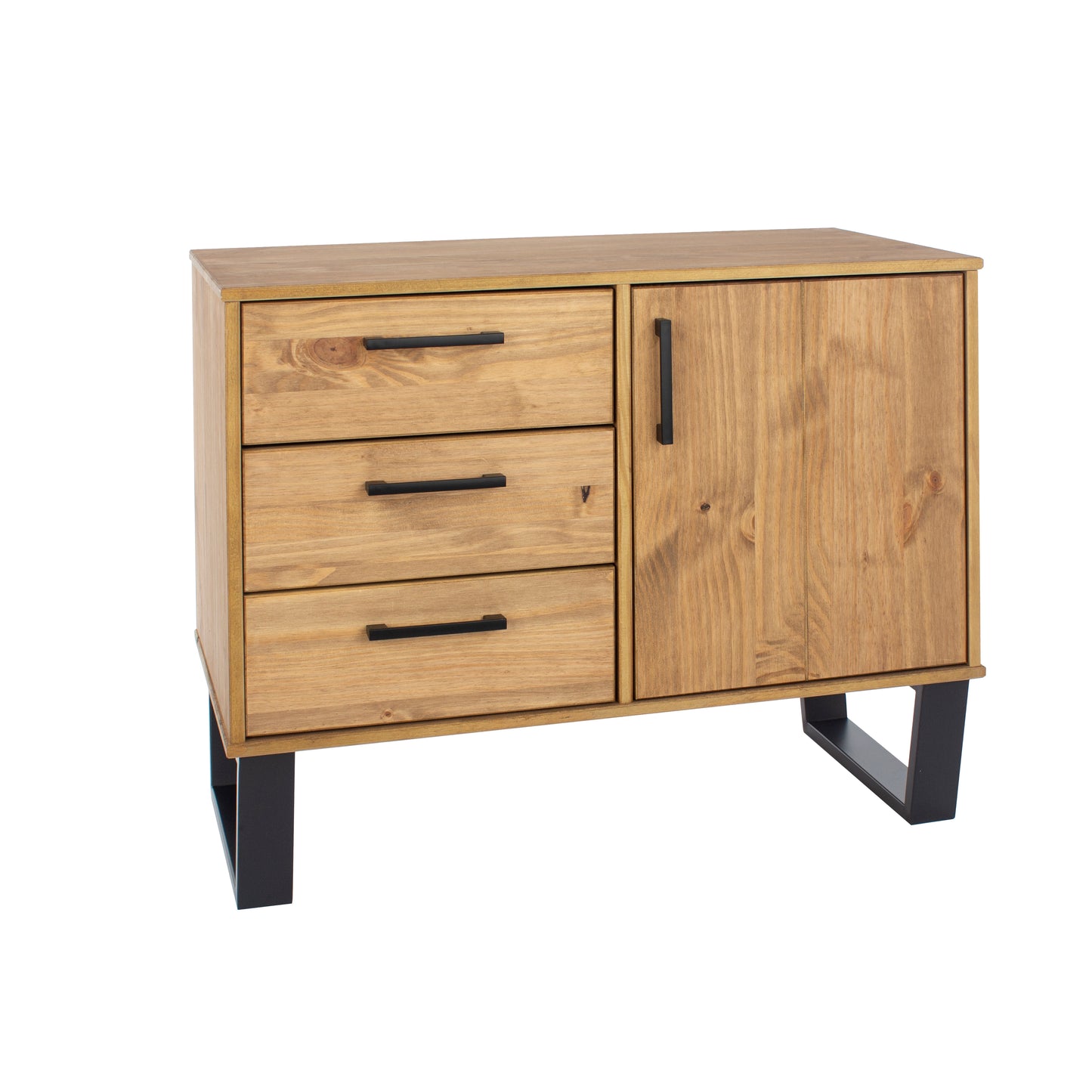 small sideboard with 1 door, 3 drawers