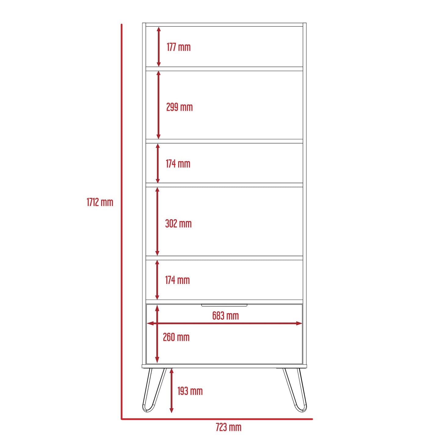 display bookcase with door