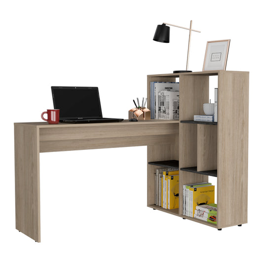 corner desk with bookcase