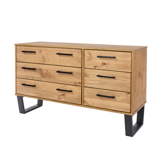 3+3 drawer wide chest of drawers