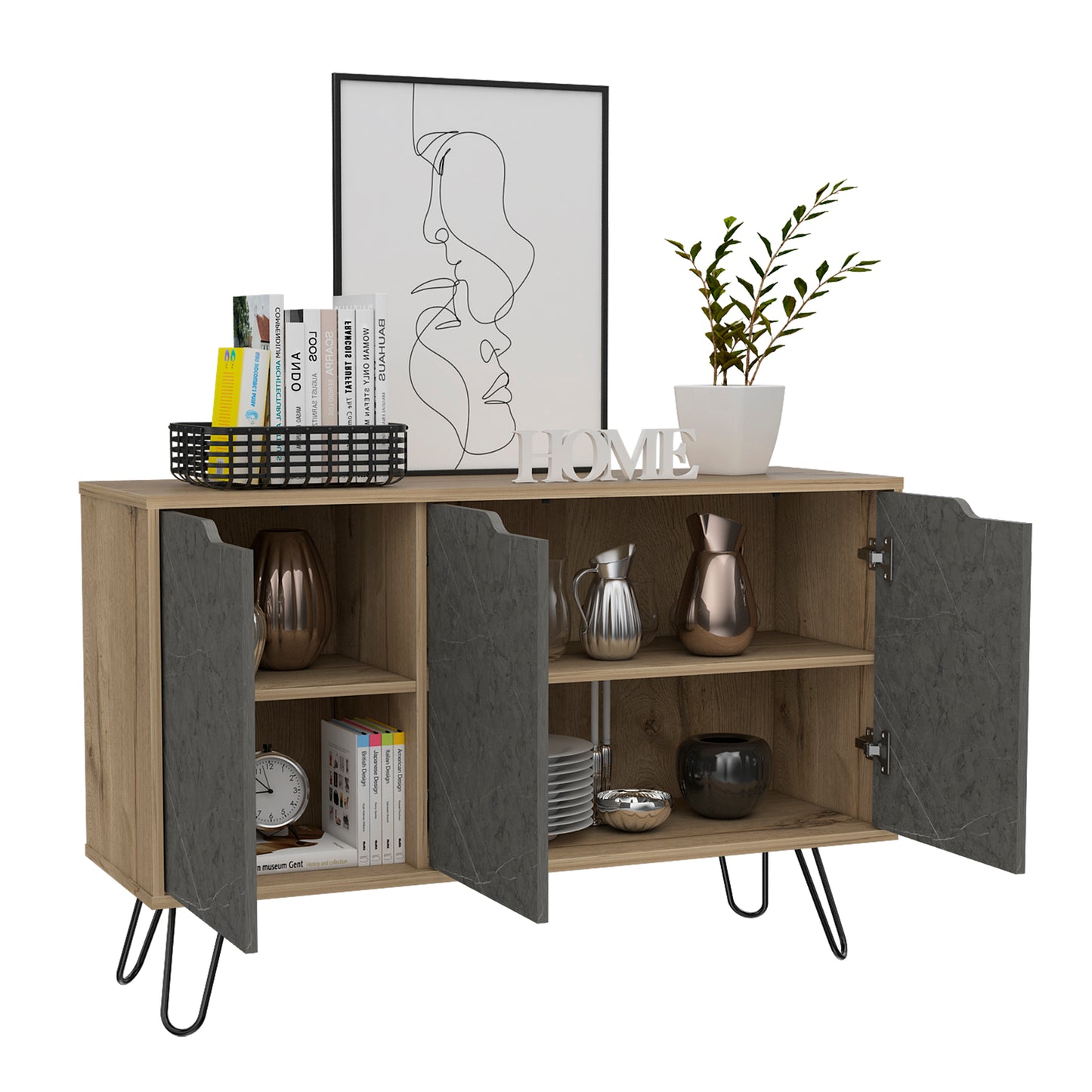 medium sideboard with 3 doors