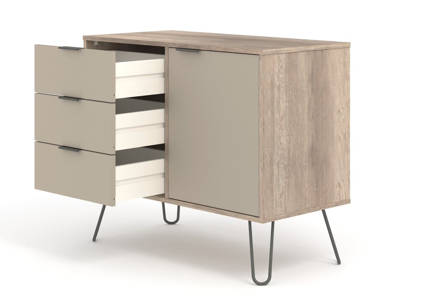 small sideboard with 1 doors, 3 drawers