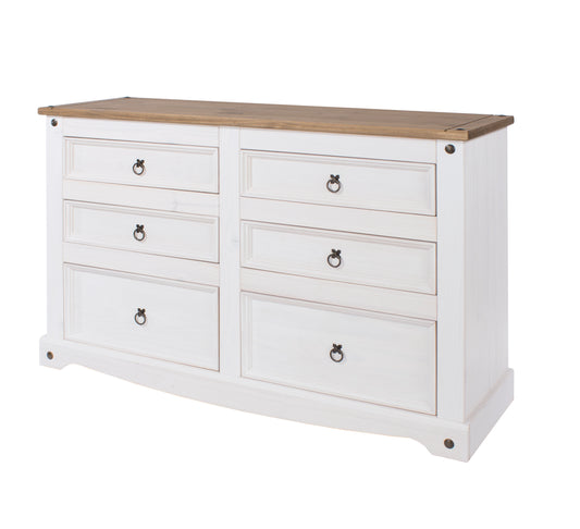 3+3 drawer wide chest