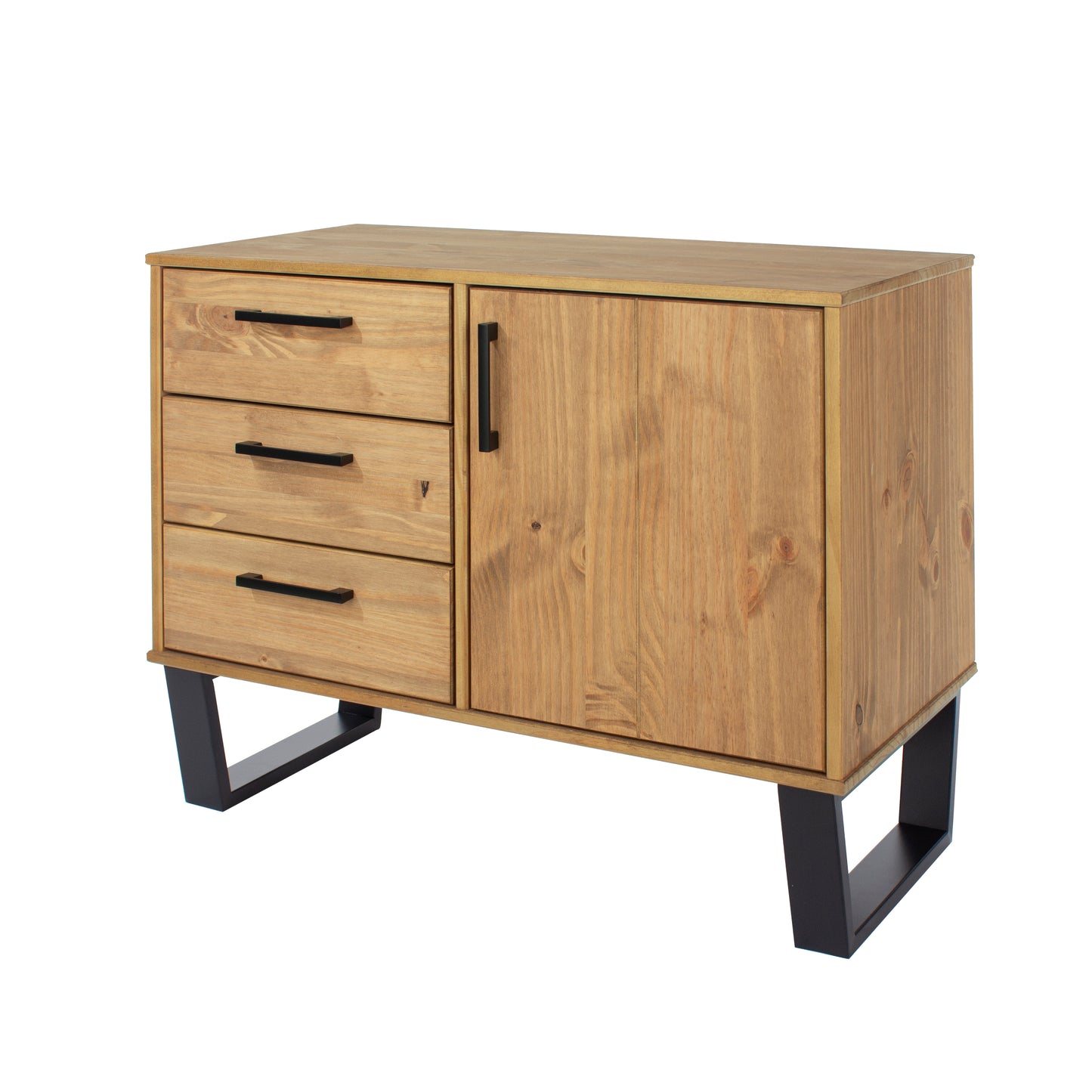 small sideboard with 1 door, 3 drawers