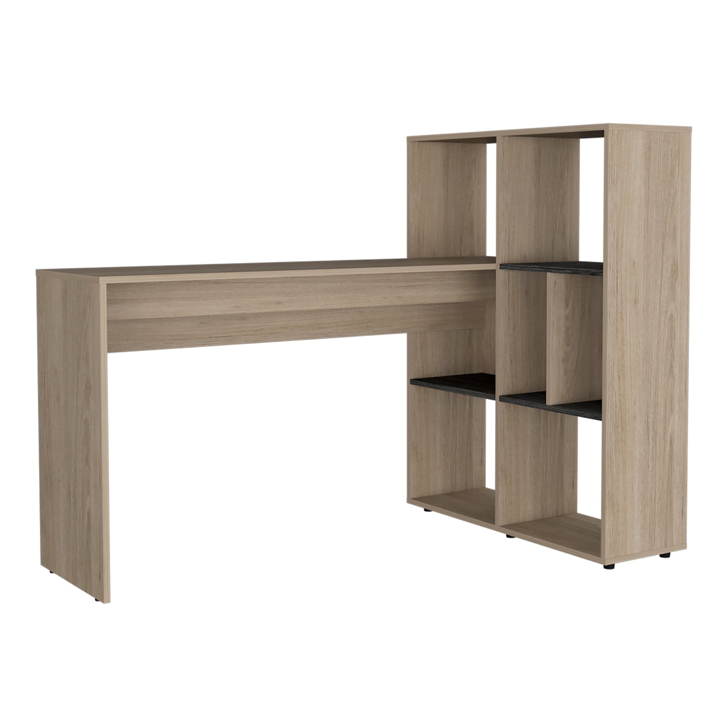 corner desk with bookcase