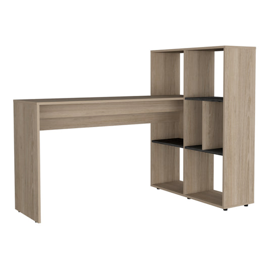 corner desk with bookcase