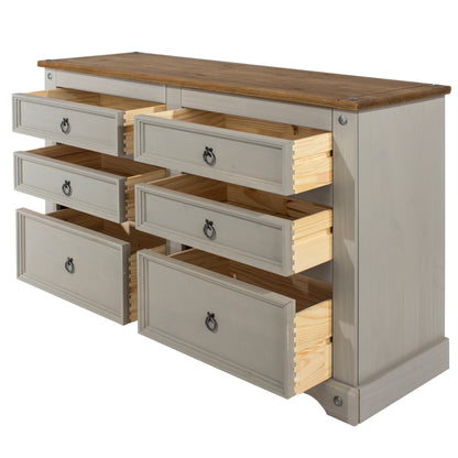 3+3 drawer wide chest