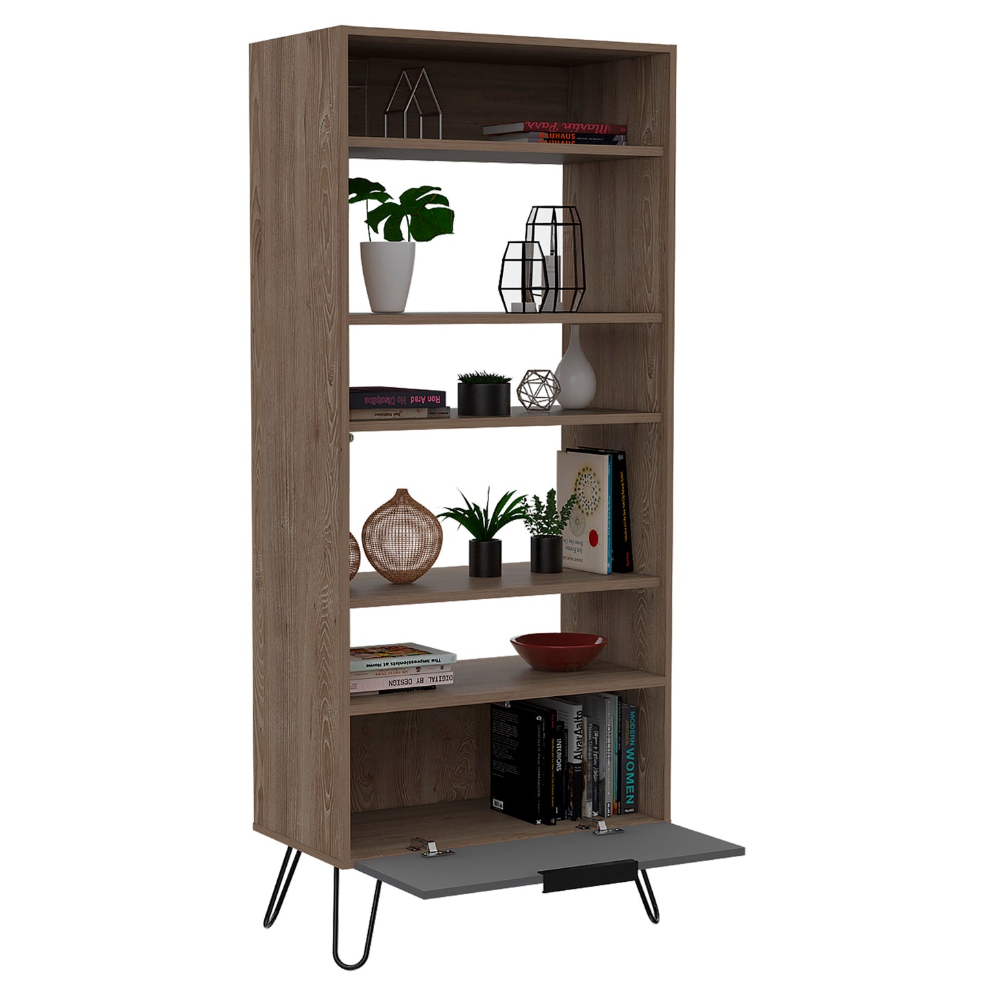 display bookcase with door