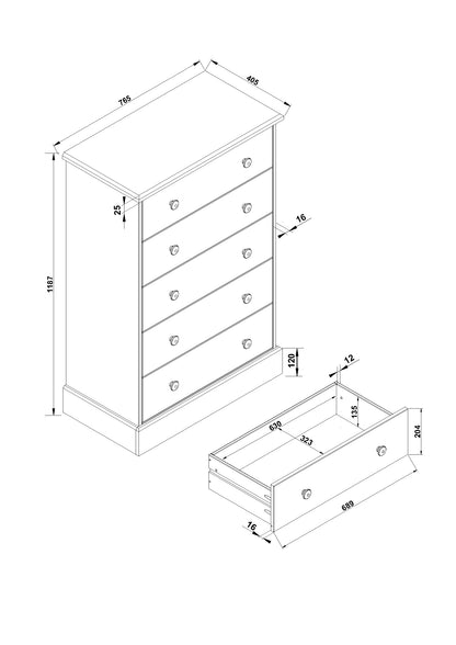 5 drawer chest