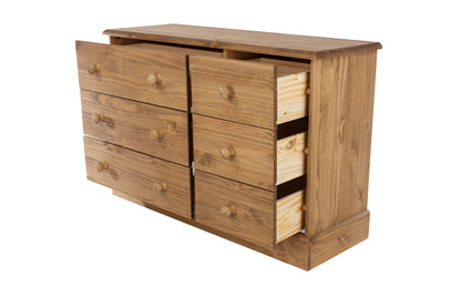 3+3 drawer wide chest