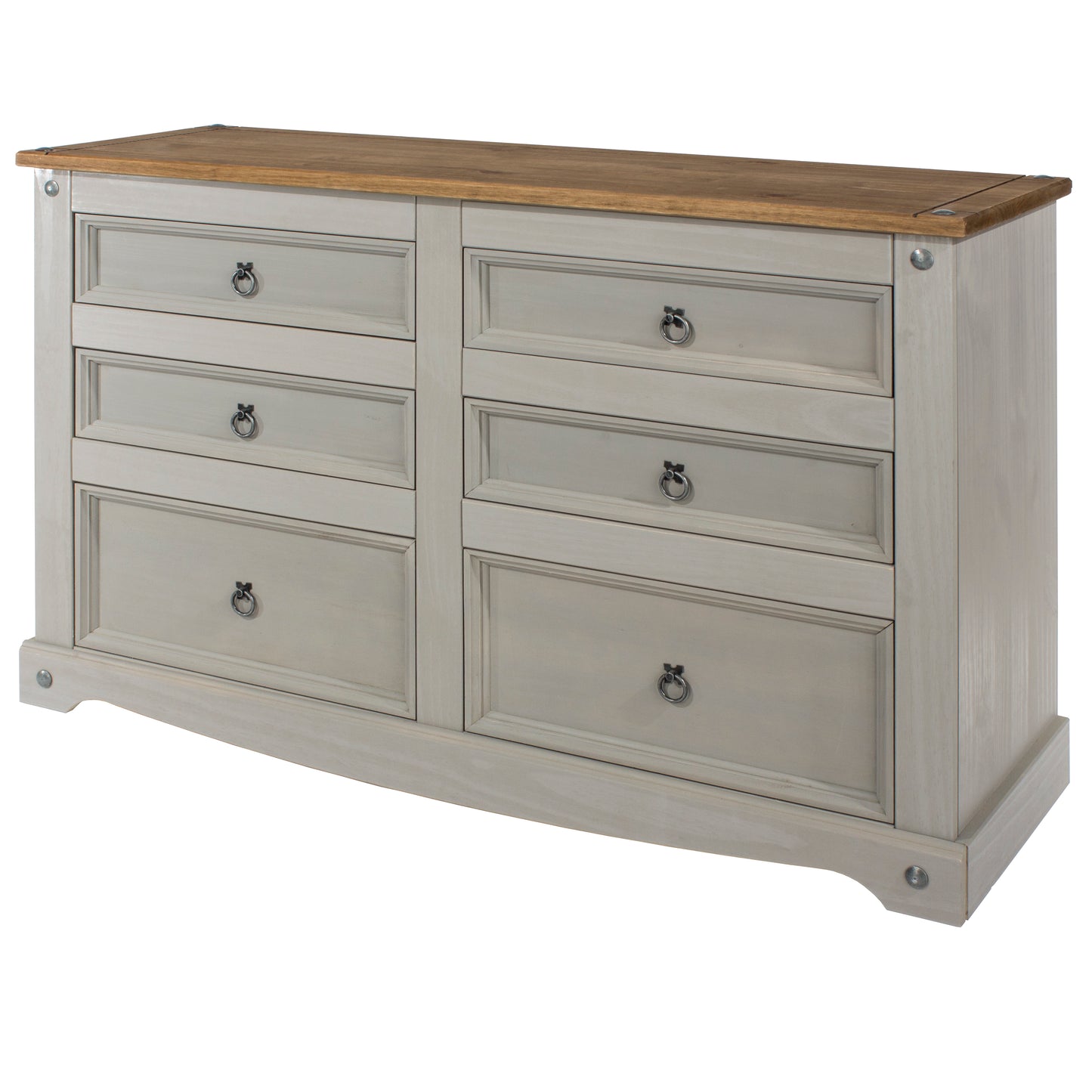 3+3 drawer wide chest