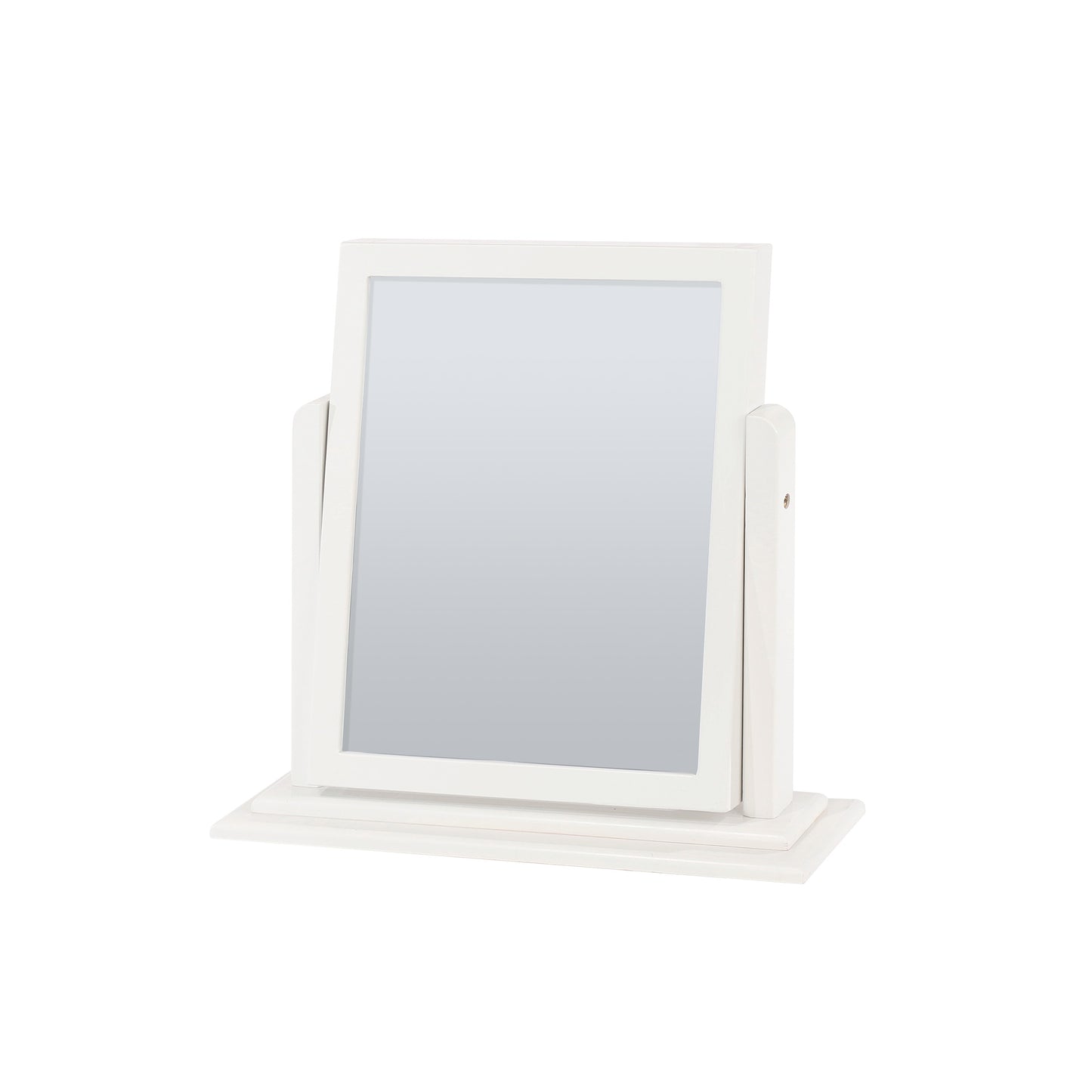 single mirror, white finish