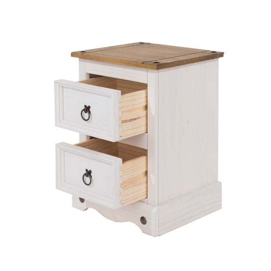 2 drawer petite bedside cabinet