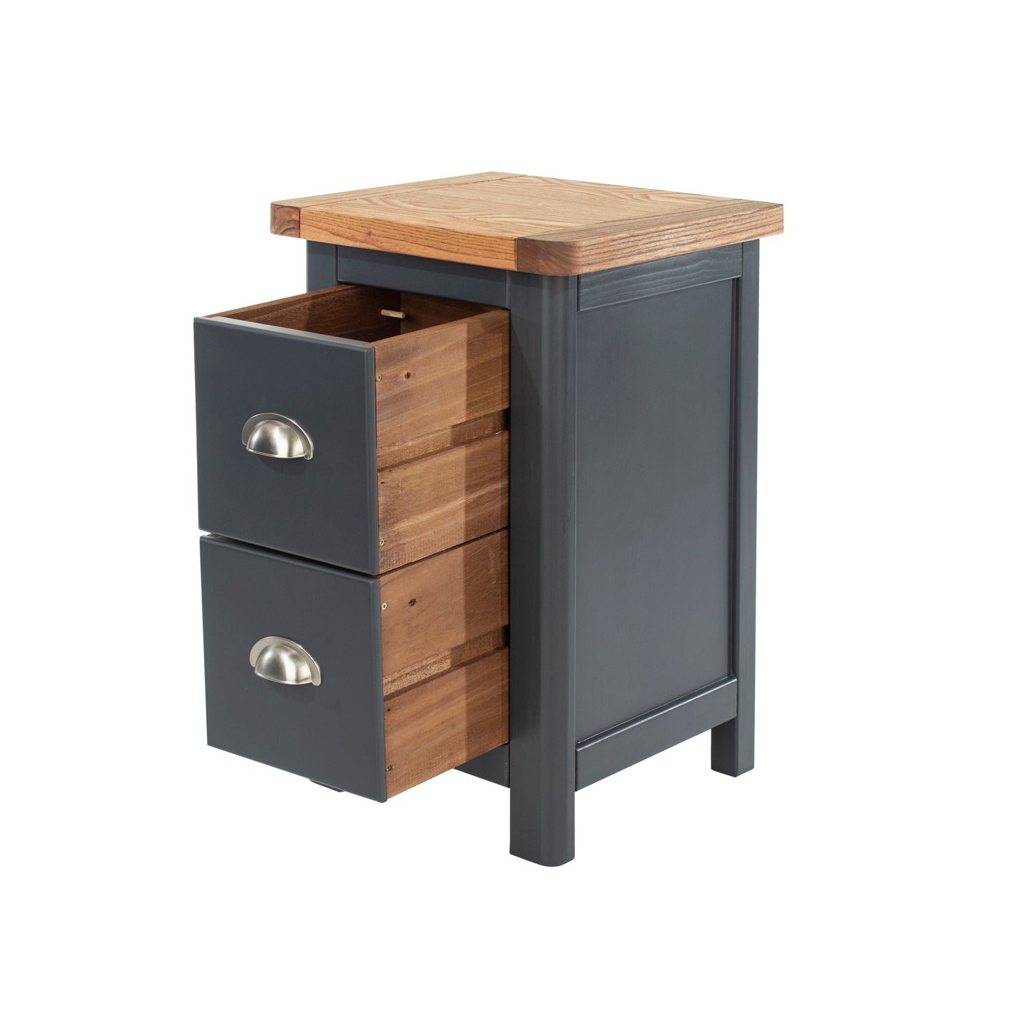 2 drawer petite bedside cabinet