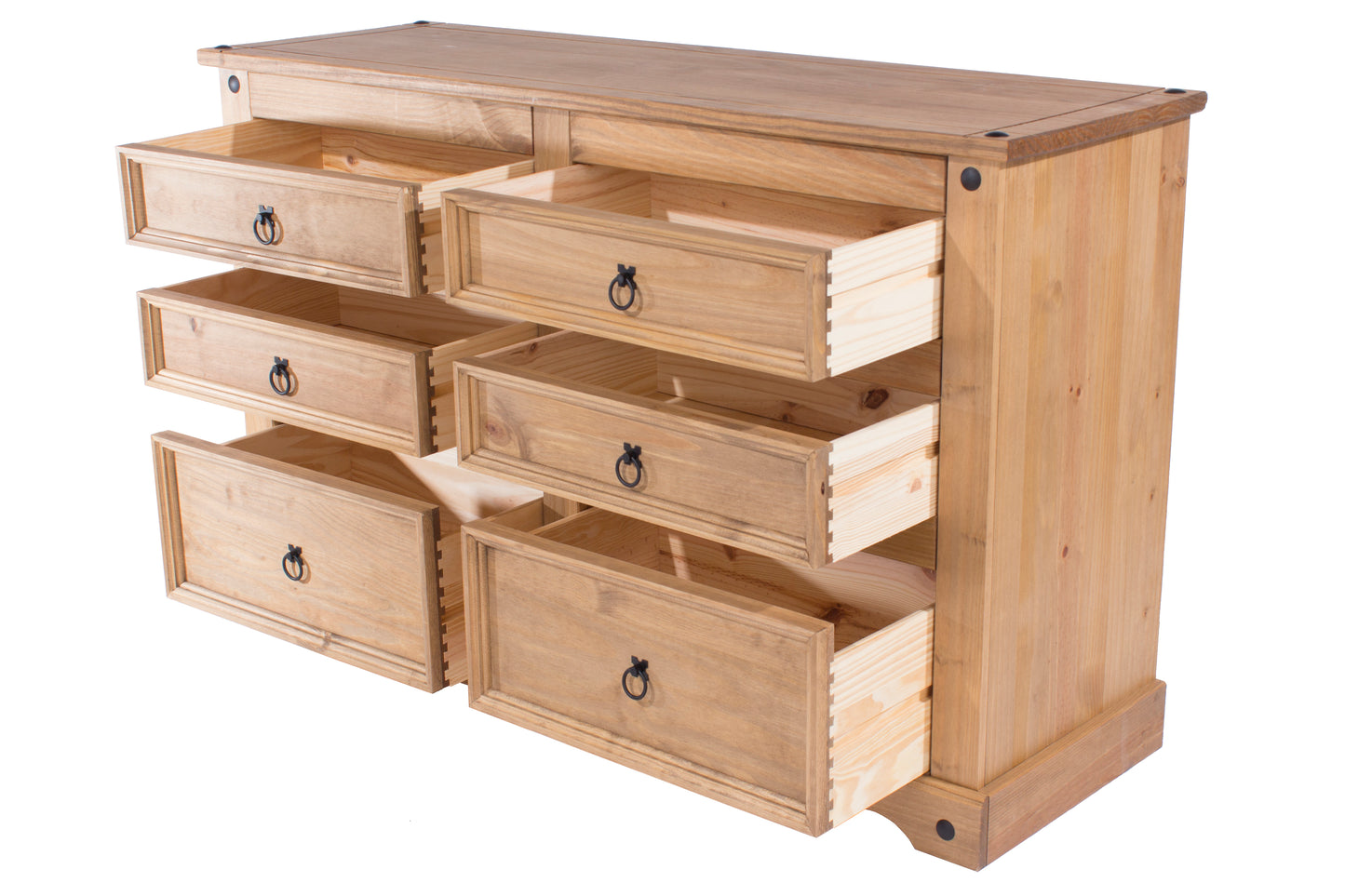 3+3 drawer wide chest