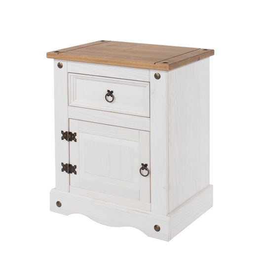 1 door, 1 drawer bedside cabinet