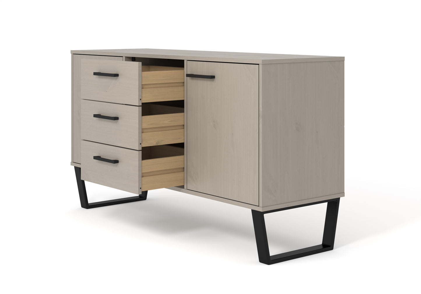 medium sideboard with 2 doors, 3 drawers