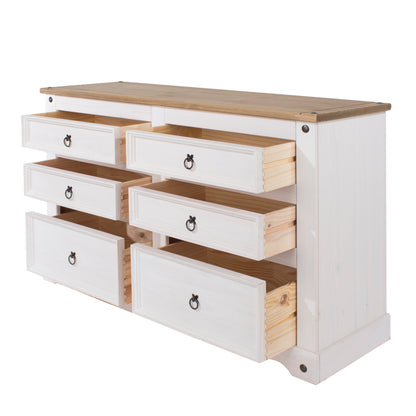 3+3 drawer wide chest