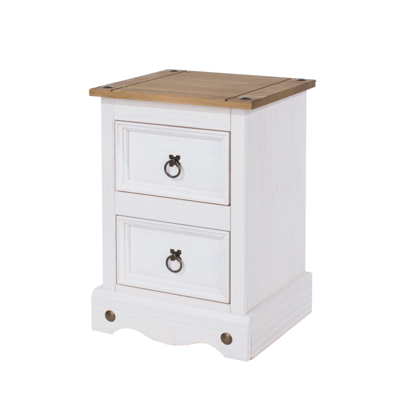 2 drawer petite bedside cabinet