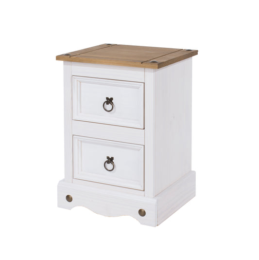 2 drawer petite bedside cabinet