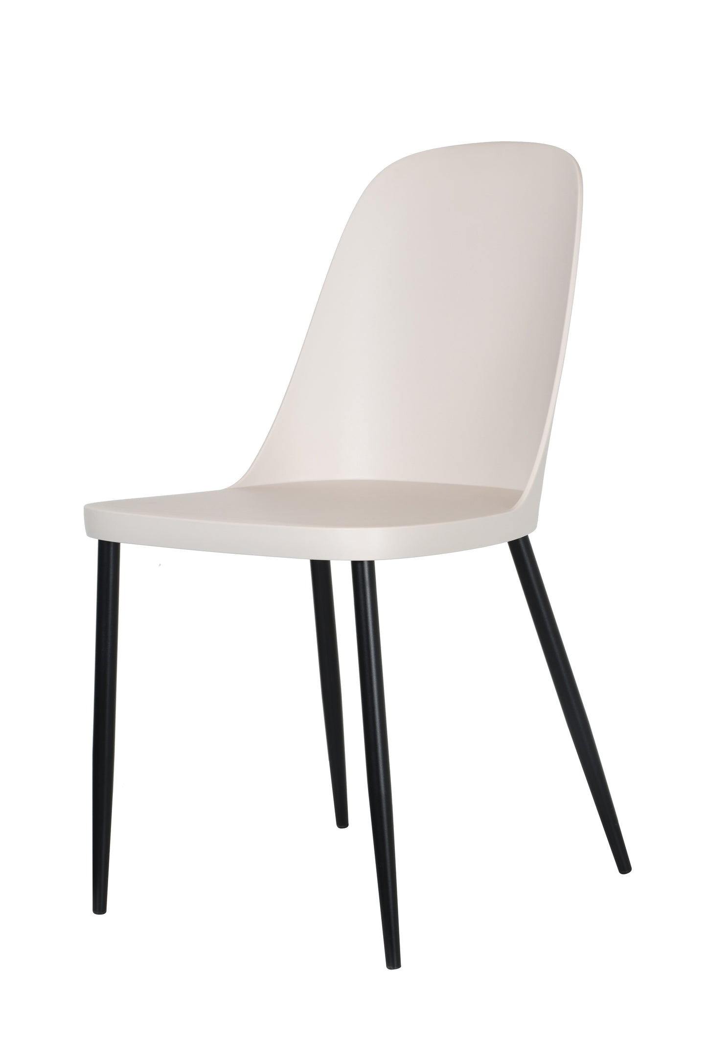 duo chair, calico plastic seat with black metal legs (pair)